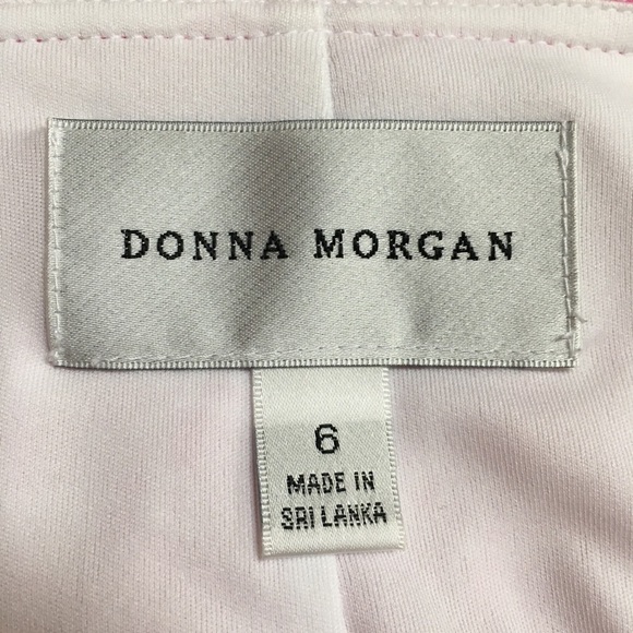 DONNA MORGAN Jersey Knit Lace Print  3/4 Sleeve Sheath Dress Size 6 - Picture 8 of 15